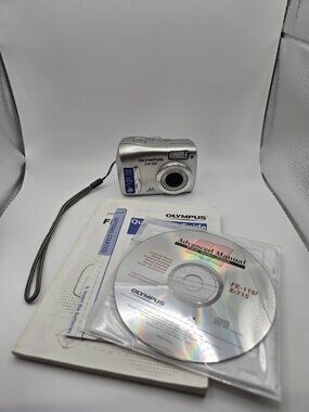 Olympus  FE-115  5.0MP AF Zoom  Digital Camera  Silver Tested WORKS! Y2K VTG